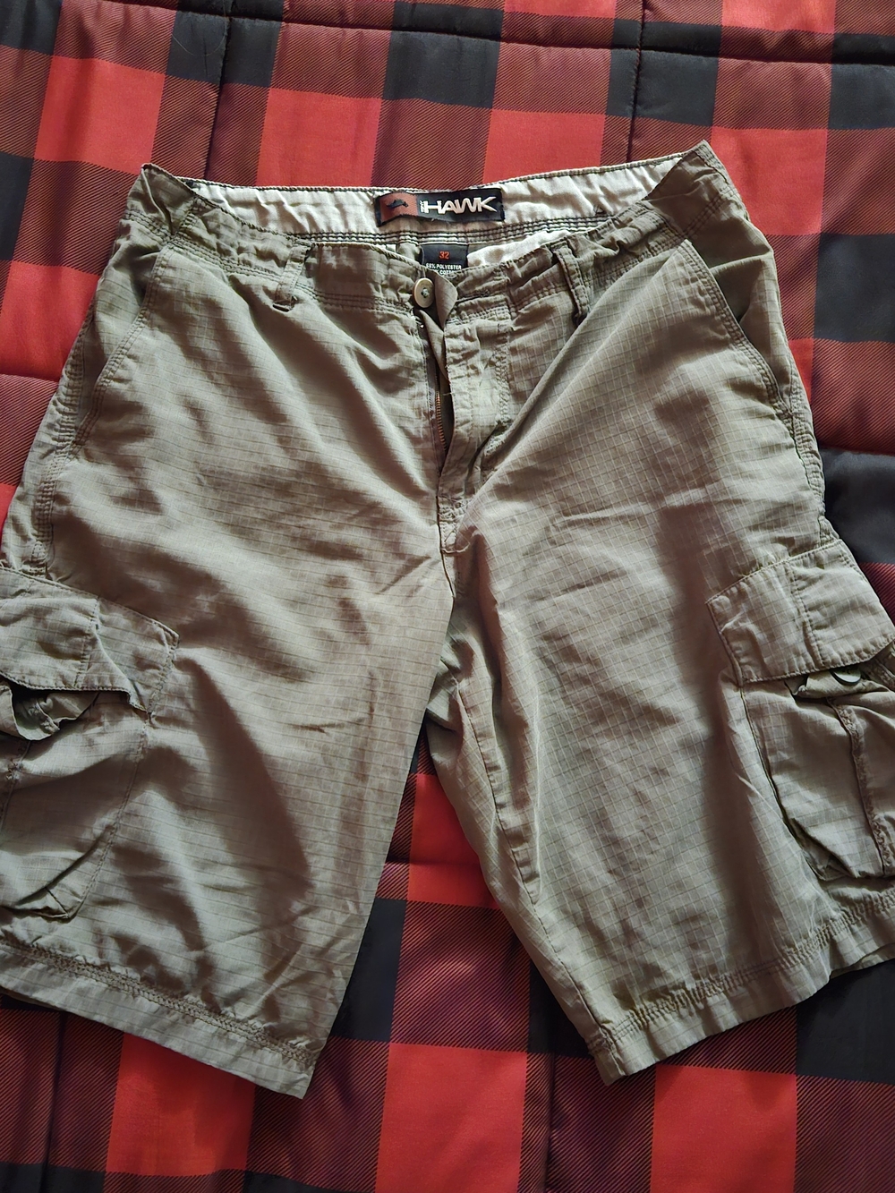 Tony Hawk Men's Cargo Shorts in Olive